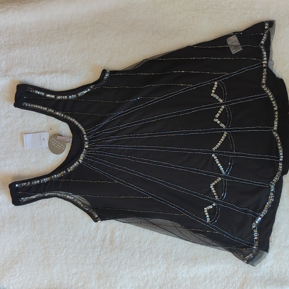 Vanity Tops - Bead Embellished Tank Size Large